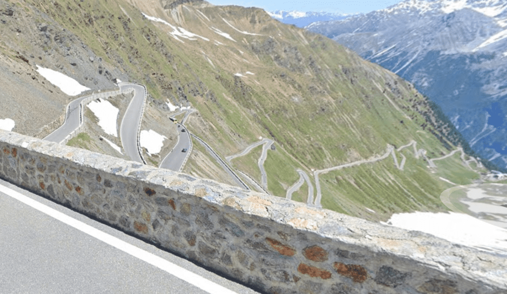 Stelvio pass - a great challenge and a stunning view.